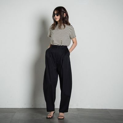 配色ステッチコンパクトＴシャツ≪洗濯機で洗える≫