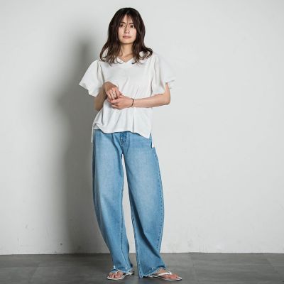 ストライプツイストバルーンプルオーバー≪手洗い可能≫