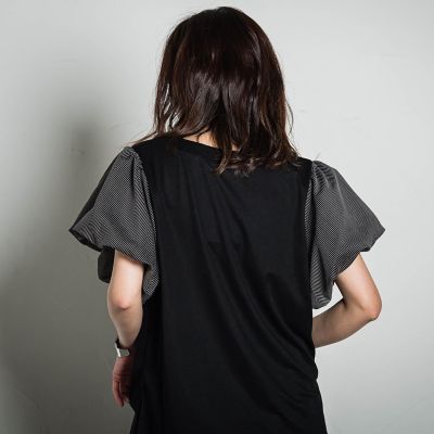 ストライプツイストバルーンプルオーバー≪手洗い可能≫