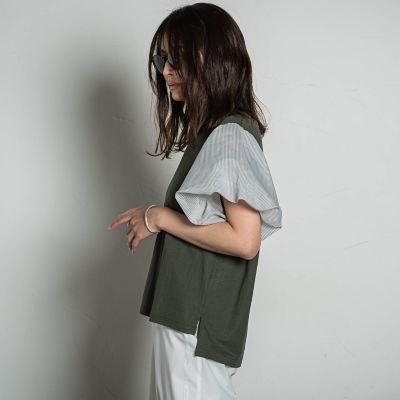 ストライプツイストバルーンプルオーバー≪手洗い可能≫