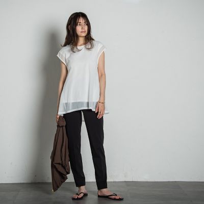 シアーレイヤードフレアタンクトップ≪洗濯機で洗える≫