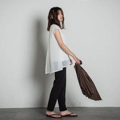 シアーレイヤードフレアタンクトップ≪洗濯機で洗える≫