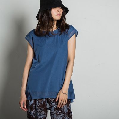 シアーレイヤードフレアタンクトップ≪洗濯機で洗える≫