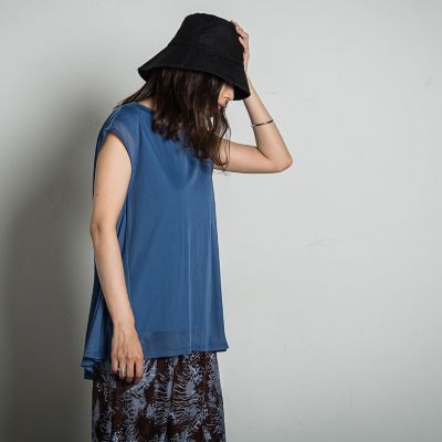 シアーレイヤードフレアタンクトップ≪洗濯機で洗える≫