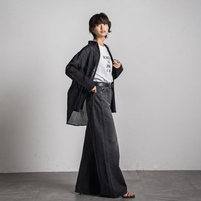 フロッキーロゴプリントＴシャツ≪手洗い可能≫