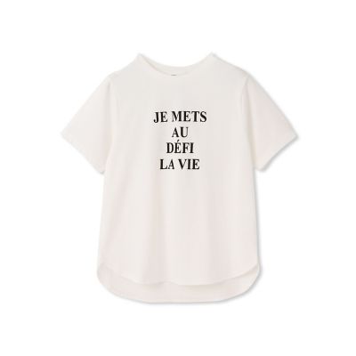 フロッキーロゴプリントＴシャツ≪手洗い可能≫