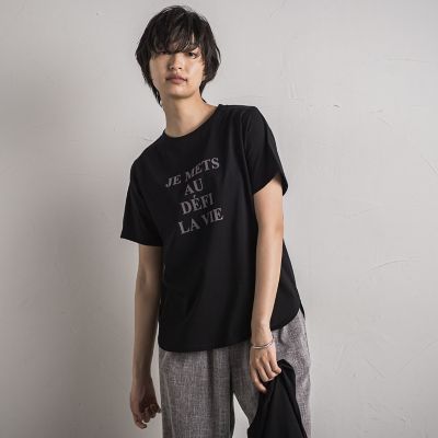 フロッキーロゴプリントＴシャツ≪手洗い可能≫
