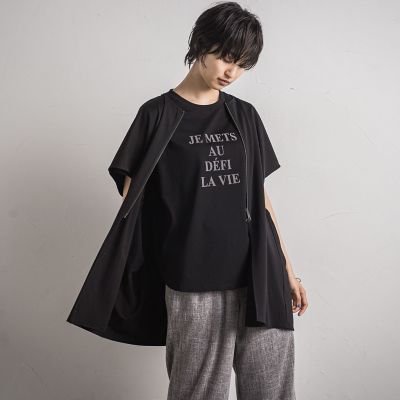 フロッキーロゴプリントＴシャツ≪手洗い可能≫