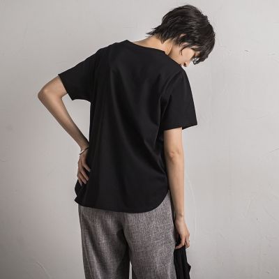 フロッキーロゴプリントＴシャツ≪手洗い可能≫