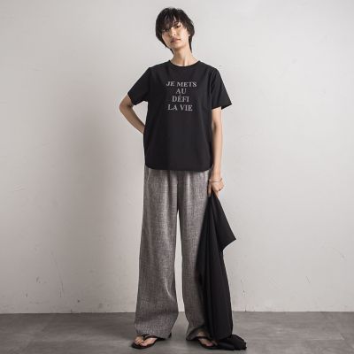 フロッキーロゴプリントＴシャツ≪手洗い可能≫