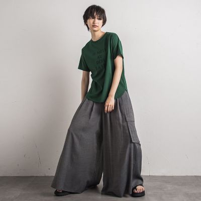 フロッキーロゴプリントＴシャツ≪手洗い可能≫