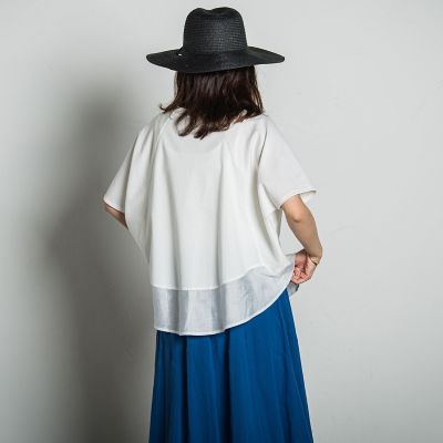 【ＷＥＢ限定】ポンチラグラン布帛切替プルオーバー≪洗濯機で洗える≫