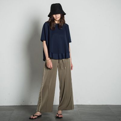 【ＷＥＢ限定】ポンチラグラン布帛切替プルオーバー≪洗濯機で洗える≫