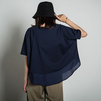 【ＷＥＢ限定】ポンチラグラン布帛切替プルオーバー≪洗濯機で洗える≫