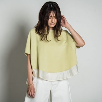 【ＷＥＢ限定】ポンチラグラン布帛切替プルオーバー≪洗濯機で洗える≫