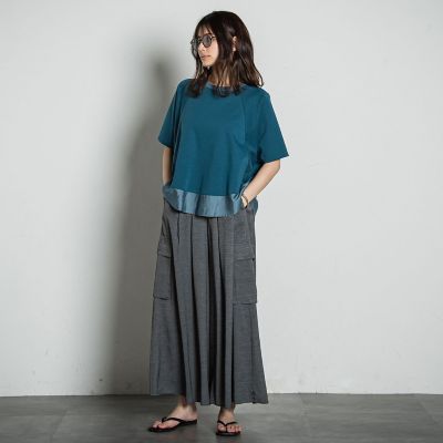 【ＷＥＢ限定】ポンチラグラン布帛切替プルオーバー≪洗濯機で洗える≫
