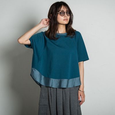 【ＷＥＢ限定】ポンチラグラン布帛切替プルオーバー≪洗濯機で洗える≫