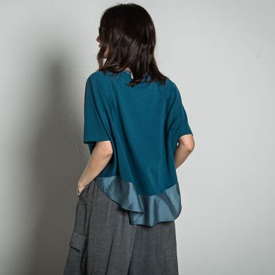 【ＷＥＢ限定】ポンチラグラン布帛切替プルオーバー≪洗濯機で洗える≫