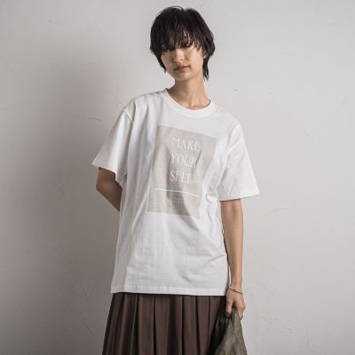 ＜MAYSON GREY（Women）＞【ＷＥＢ限定】ＭＡＫＥ　ＹＯＵＲ　ＳＥＬＦ　Ｔシャツ≪洗濯機で洗える≫