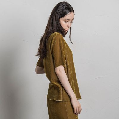 ラメラインシアーベロアTシャツ≪手洗い可能≫ | MAYSON GREY（Women