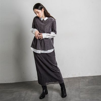 ラメラインシアーベロアTシャツ≪手洗い可能≫ | MAYSON GREY (Women 