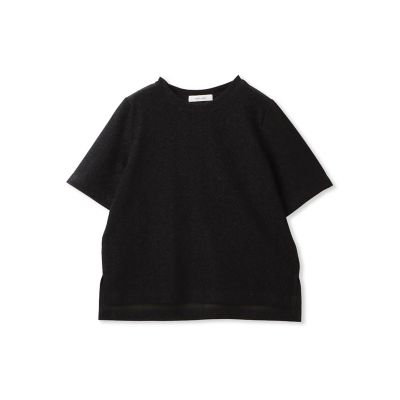 グリッター５分袖プルオーバー≪手洗い可能≫