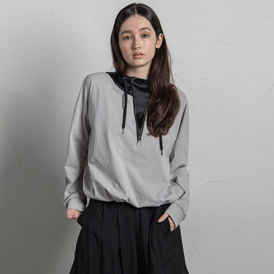 ＜MAYSON GREY（Women）＞サテンフーディドッキングプルオーバー≪洗濯機で洗える≫