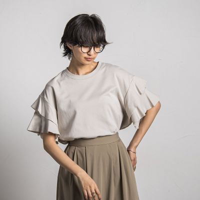 レイヤースリーブプルオーバー≪手洗い可能≫