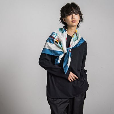 MAYSON GREY / メイソングレイ 前後ドッキングロゴTシャツ≪洗濯機で洗える≫ MAYSON GREY｜前後ドッキングロゴTシャツ≪洗濯機で洗える