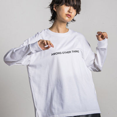 ＜MAYSON GREY（Women）＞ロゴプリントロングＴシャツ≪洗濯機で洗える≫