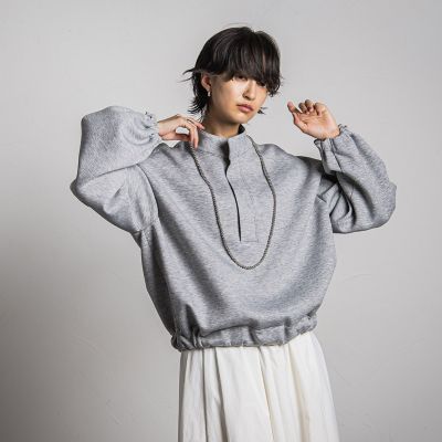 ＜MAYSON GREY（Women）＞【カタログ掲載】スキッパースウェットプルオーバー≪洗濯機で洗える≫