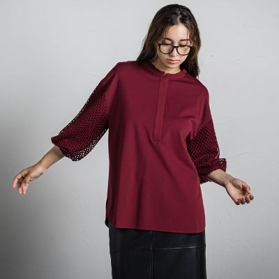 ＜MAYSON GREY（Women）＞レーススリーブスキッパープルオーバー≪手洗い可能≫