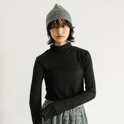 メランジリブタートルネックプルオーバー≪手洗い可能≫