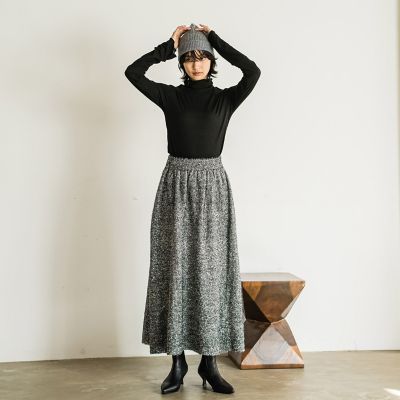 メランジリブタートルネックプルオーバー≪手洗い可能≫
