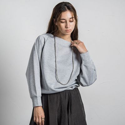 ラメ裏毛ボートネックプルオーバー≪手洗い可能≫ | MAYSON GREY