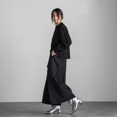 3Dニットスリーブダンボールニットプルオーバー≪手洗い可能