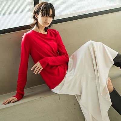 ロングスリーブクルーネックＴシャツ≪手洗い可能≫