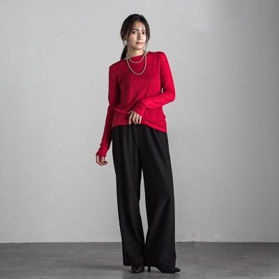 ロングスリーブクルーネックＴシャツ≪手洗い可能≫