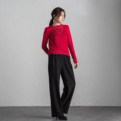 ロングスリーブクルーネックＴシャツ≪手洗い可能≫