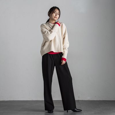 ロングスリーブクルーネックＴシャツ≪手洗い可能≫