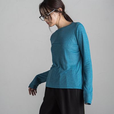ロングスリーブクルーネックＴシャツ≪手洗い可能≫