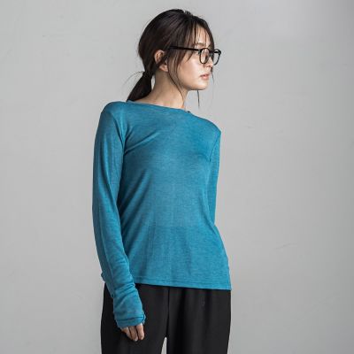 ロングスリーブクルーネックＴシャツ≪手洗い可能≫