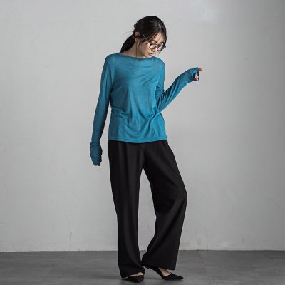 ロングスリーブクルーネックＴシャツ≪手洗い可能≫