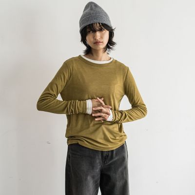 MAYSON GREY（Women）/メイソングレイ ロングスリーブクルーネックTシャツ≪手洗い可能≫