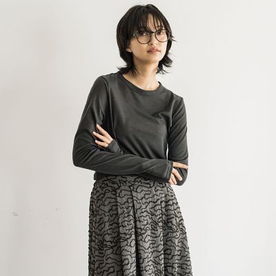 ロングスリーブクルーネックＴシャツ≪手洗い可能≫