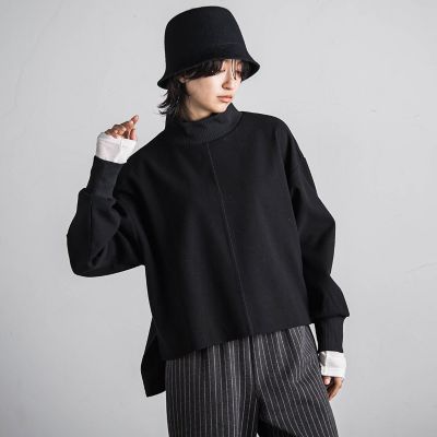 圧縮起毛ハイネックプルオーバー≪手洗い可能≫