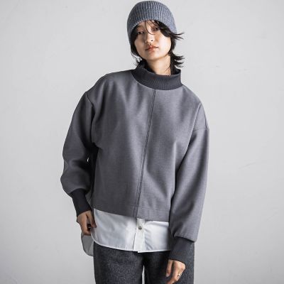 圧縮起毛ハイネックプルオーバー≪手洗い可能≫