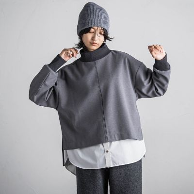 圧縮起毛ハイネックプルオーバー≪手洗い可能≫