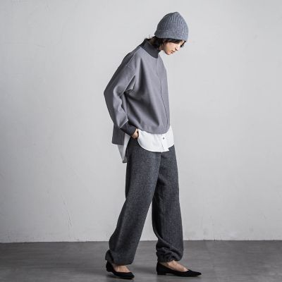 圧縮起毛ハイネックプルオーバー≪手洗い可能≫