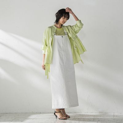チュール使いラメリブロングＴシャツ≪手洗い可能≫